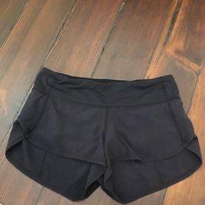 All black Lululemon shorts